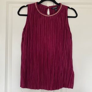 Merlot colored top gives retro vibes